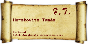 Herskovits Tamás névjegykártya