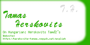 tamas herskovits business card